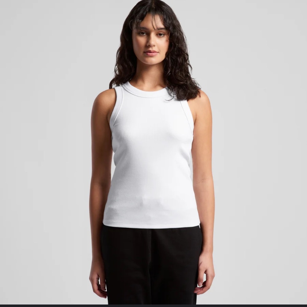 Flamingo White Tank Top